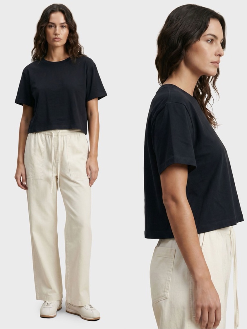 The Academy Brand Black Boxy Tee Shirt